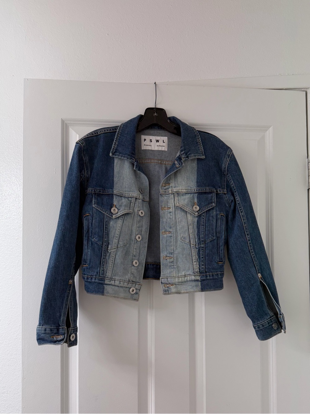Proenza Schouler Two-Tone Blue Denim Jacket